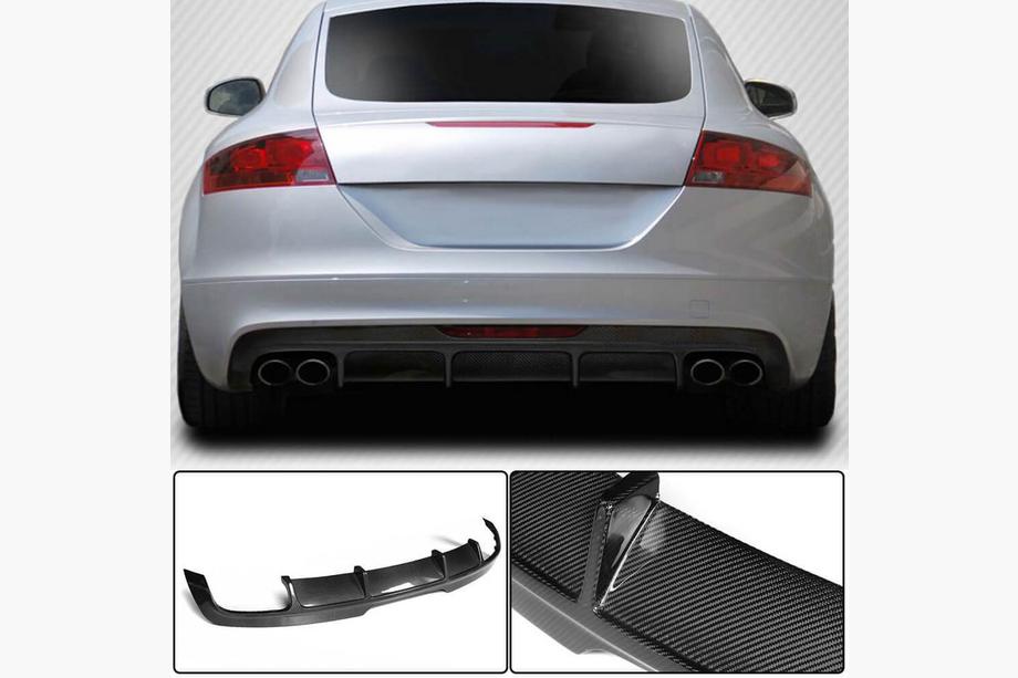 Audi TT 2006–2014 Bakre stötfångardiffusor (plast) V1 Image