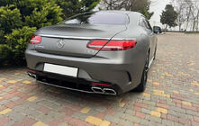 Mercedes S-class C217 Coupé 2014–2020 Bakre diffuser med avgastips Silver (2018-2020) foto 1