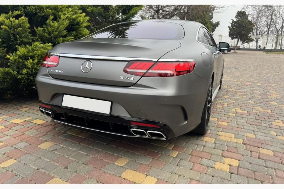 Mercedes S-class C217 Coupé 2014–2020 Bakre diffuser med avgastips Silver (2018-2020) Image
