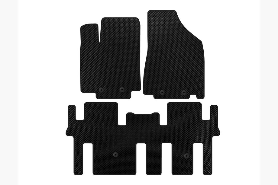Nissan Pathfinder R52 2012–2021 EVA golvmattor (2 rader, svart) Image