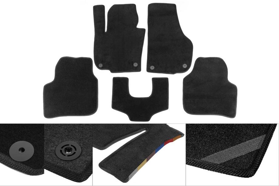 Nissan X-trail T31 2007–2014 Premium textilmattor (svarta) Image