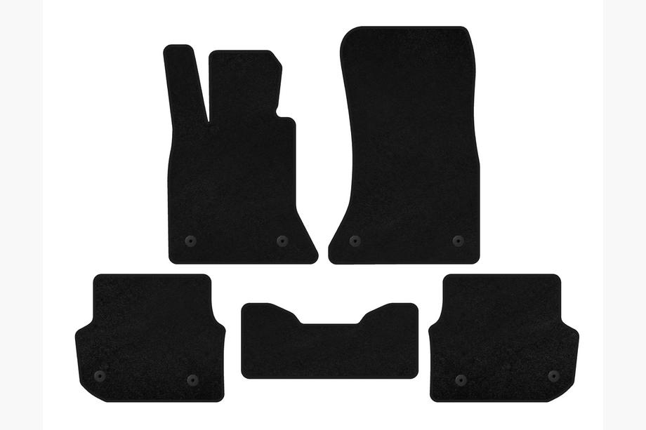 BMW 5-serien F10/F11 2010–2016 Premium textilmattor (för F-11, svart) Image