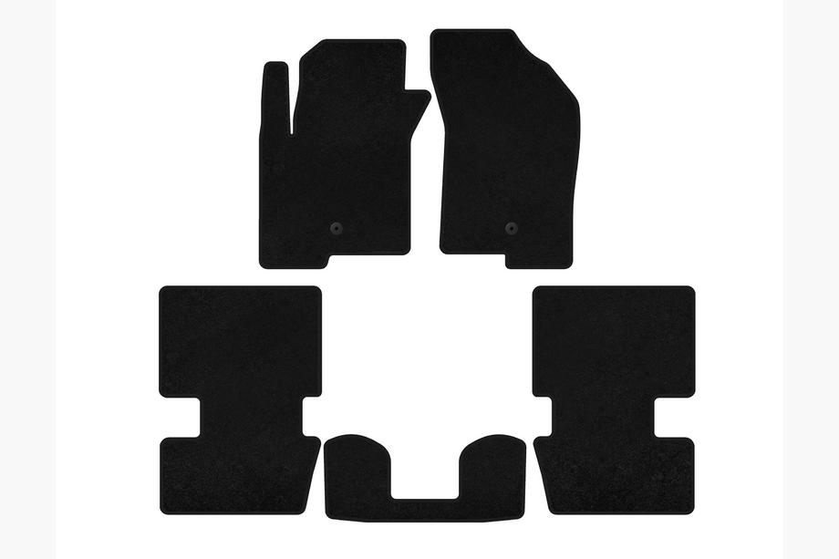 Dodge Caliber 2006–2011 Premium textilmattor (HB, Svart) Image