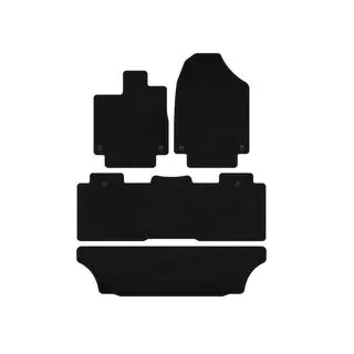 Premium textilmattor (3 rader, svart) foto 1