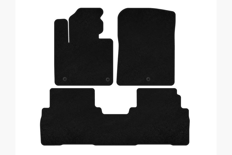 Kia Sorento III UM 2014–2020 Premium textilmattor (2 rader, 7-sits, svart) Image