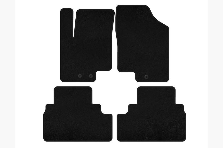 Kia Venga 2010–2019 Premium textilmattor (svarta) Image