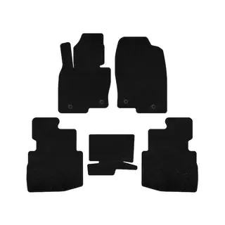 Premium textilmattor (2 rader, 7-sits, svart)