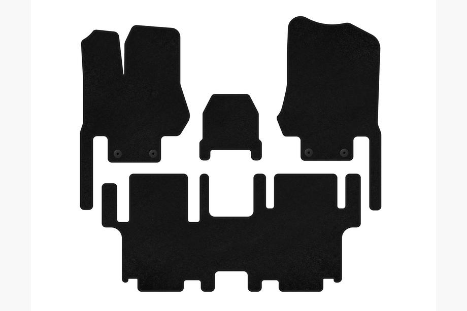 Nissan Quest 2011–2017 Premium textilmattor (2 rader, 7-sits, svart) Image