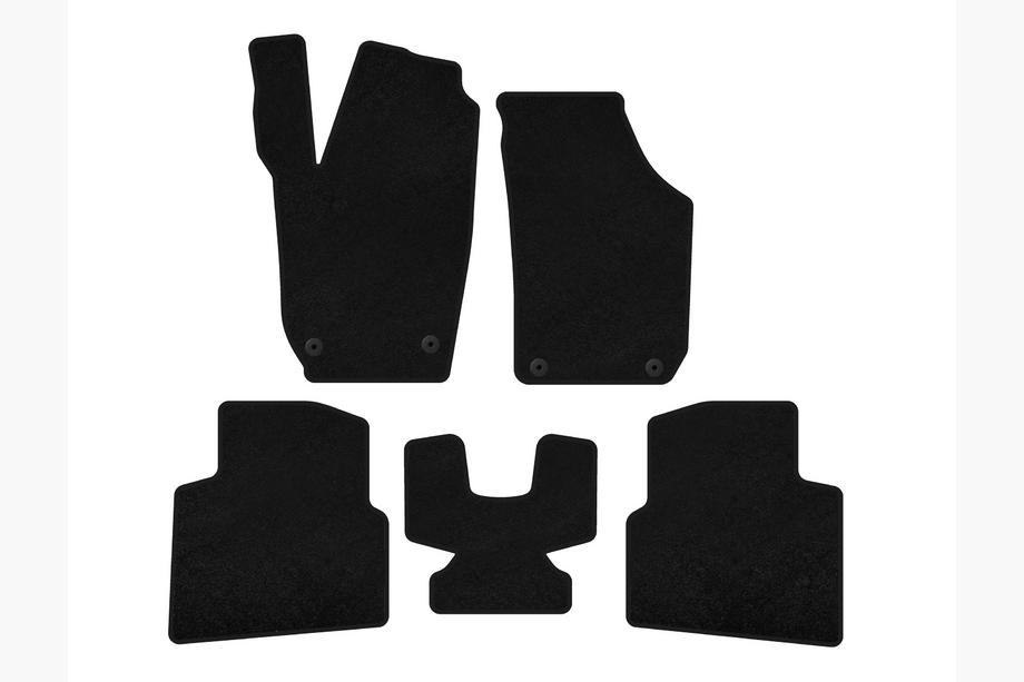 Skoda Roomster 2006–2015 Premium textilmattor (Svart) Image
