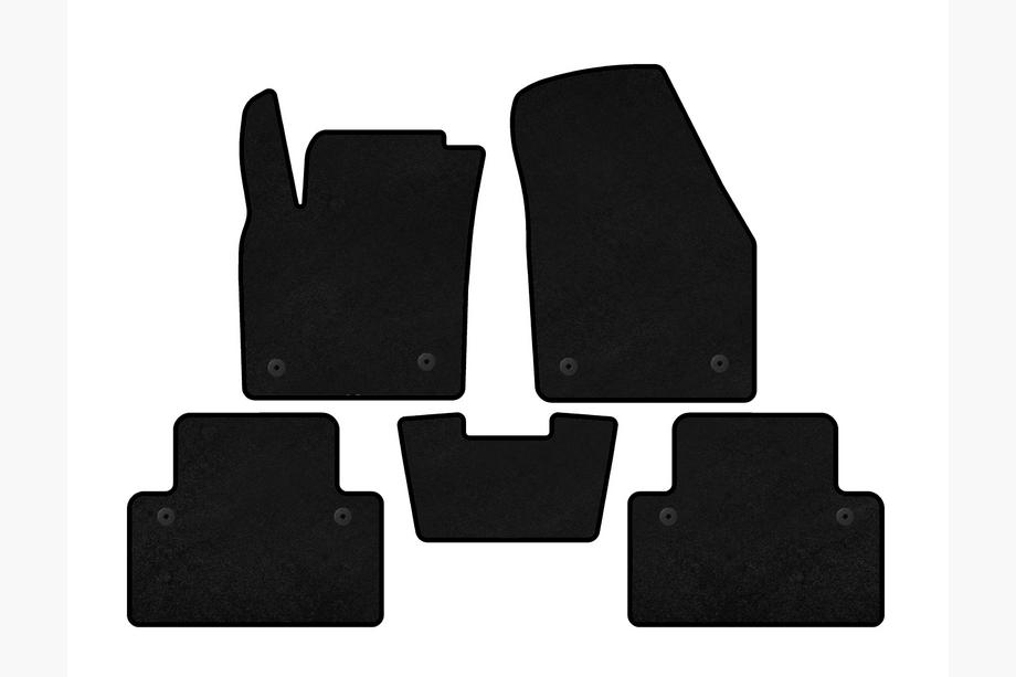 Volvo C30 2006–2012 Premium textilmattor (HB, 3-dörrars, svart) Image