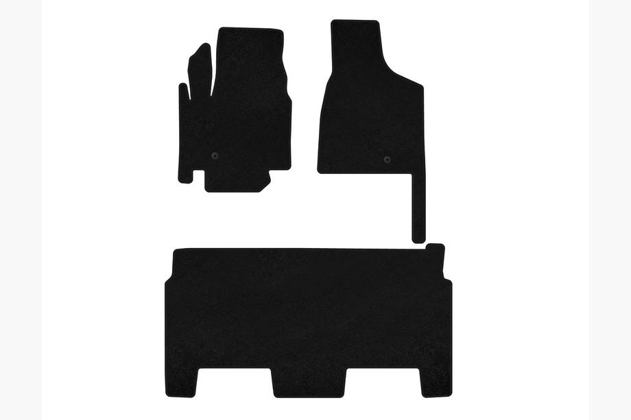Dodge Grand Caravan V 2008–2020 Textilmattor Classic (2008-2020, 2 rader, 8-sits/utrustningsnivå SXT, svarta) Image