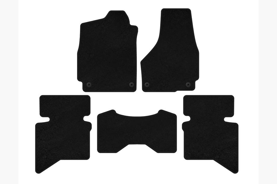 Dodge RAM (DS/DJ/D2) 2009–2024 Textilmattor Classic (2009+, 5-sits/4-sits hytt, Svart) Image