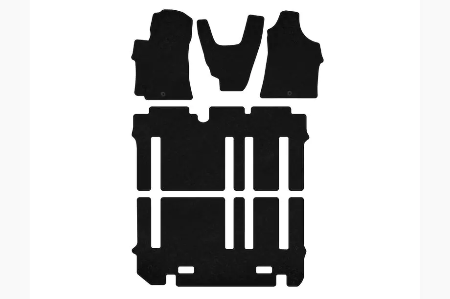 Hyundai H300, H1, Starex 2008–2020 Classic textilmattor (komplett kupéset, svarta) Image