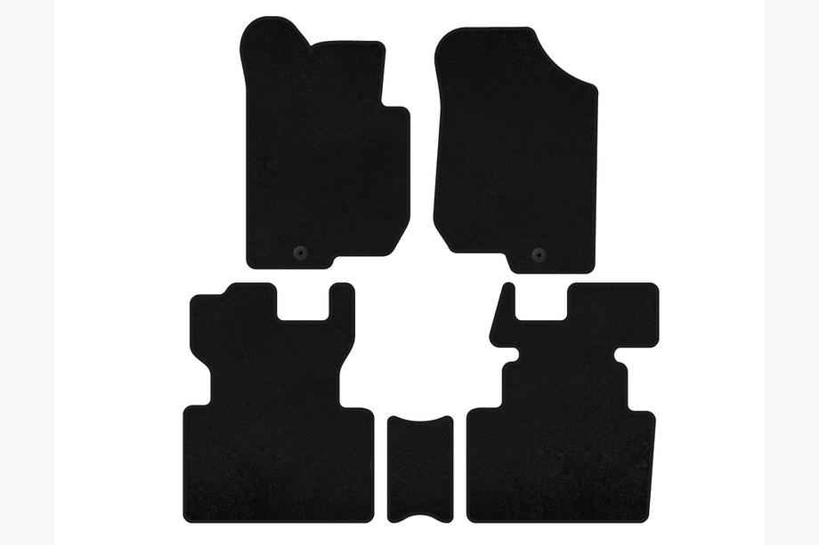 Kia Carens 1999–2012 Textilmattor Classic (2006-2012, 2 rader, 7-sits, svart) Image