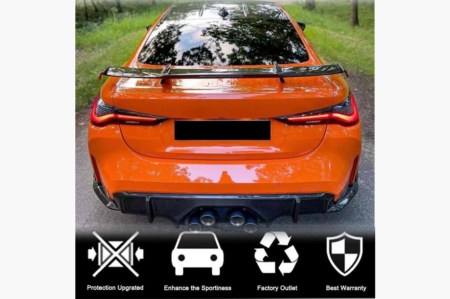 BMW 3-serien G20/G21 2018– Bagageluckespoiler Dry Carbon V2 (for G80) Foto 4