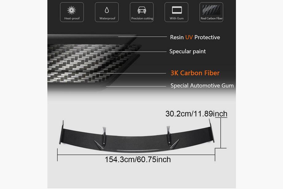 BMW 3-serien G20/G21 2018– Bagageluckespoiler Dry Carbon V2 (for G80) Foto 7