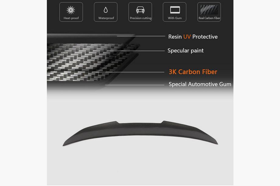 BMW 3-serien F30/F31 2012–2019 Bagageluckespoiler i FRP (SD) Foto 6