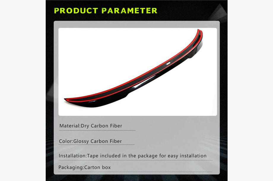 BMW 3-serien F30/F31 2012–2019 Spoiler PSM-Style V4 (för F30/F80, kolfiber) Foto 6