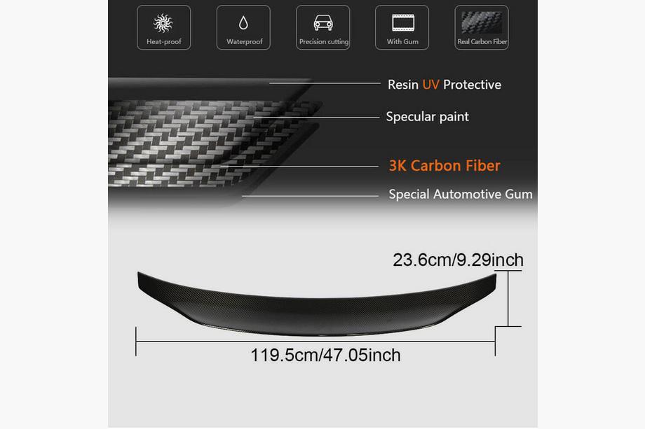 BMW 4-serie F32/F33/F36 2012–2020 Spoiler V5 (för F32, kolfiber) Foto 5