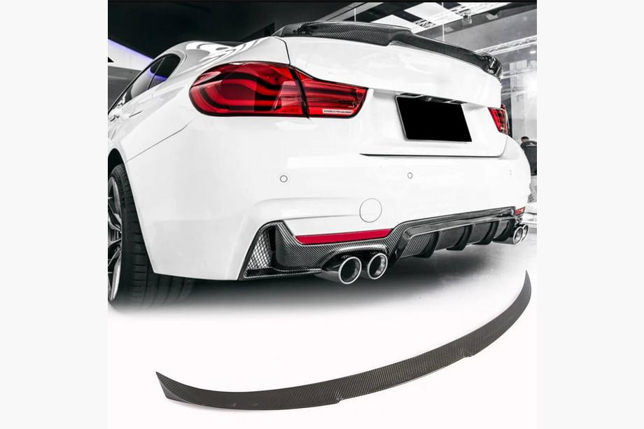 BMW 4-serie F32/F33/F36 2012–2020 Bakluckespoiler Carbon V4 (för F36) Image