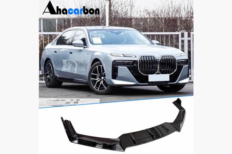 BMW 7-serie G70/G71 2022– Bakre bagageluckespoiler, blank svart ABS (3 st/set) Image