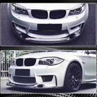 BMW 1-serie E81/E82/E87/E88 2004–2011 Frontspoilerläpp Lip V2 (för 1M E82, kolfiber) foto 4
