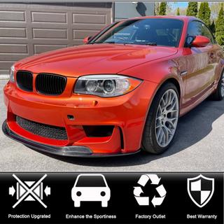Frontläpp till stötfångaren Lip V1 (för 1M E82, kolfiber) BMW 1-serie E81/E82/E87/E88 2004–2011 foto 2