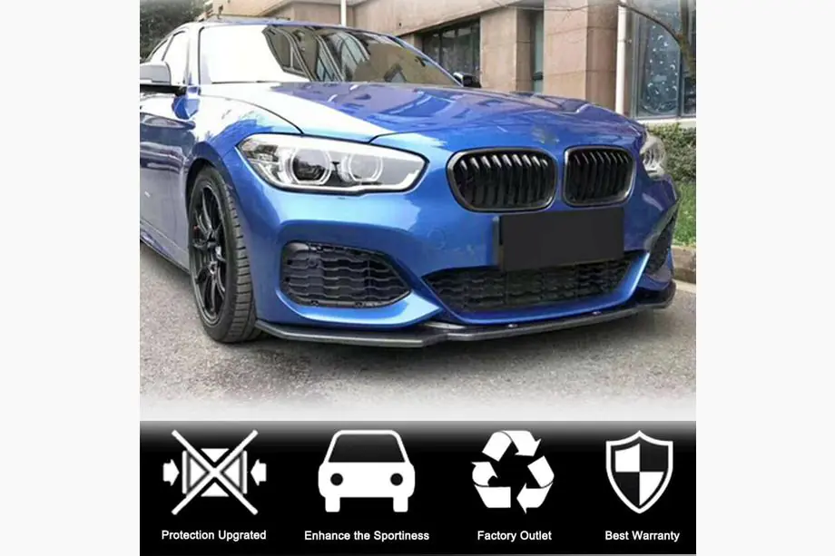 BMW 1-serien F20/F21 2011–2019 Frontspoilerläpp Lip V1 (för M-Sport 2015-2019, kolfiber) Foto 2