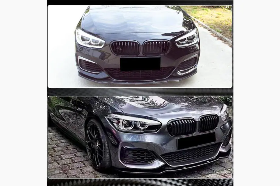 BMW 1-serien F20/F21 2011–2019 Frontspoilerläpp Lip V1 (för M-Sport 2015-2019, kolfiber) Foto 3