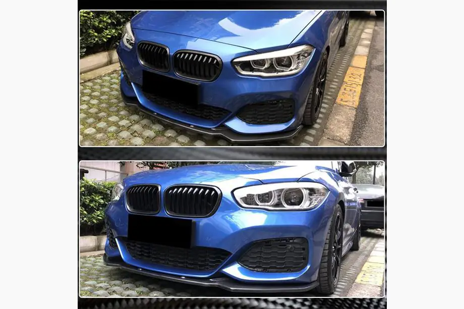 BMW 1-serien F20/F21 2011–2019 Frontspoilerläpp Lip V1 (för M-Sport 2015-2019, kolfiber) Foto 4