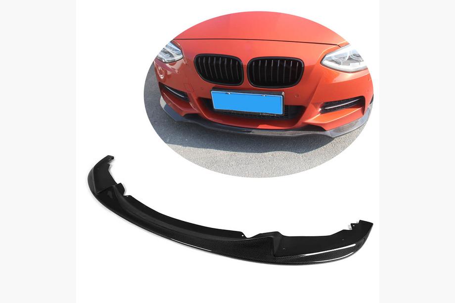 BMW 1-serien F20/F21 2011–2019 Frontläpp till stötfångare Lip (för M-Sport 2011-2015, kolfiber) Foto 1
