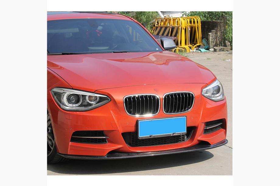 BMW 1-serien F20/F21 2011–2019 Frontläpp till stötfångare Lip (för M-Sport 2011-2015, kolfiber) Foto 3
