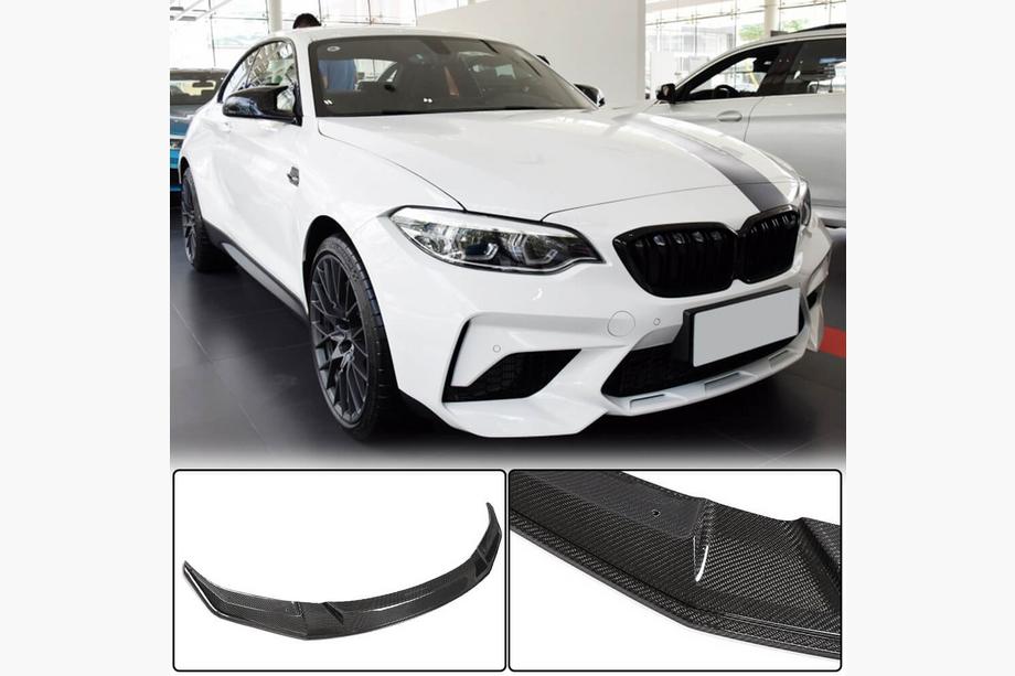 BMW 2-serien F22/F23 2014–2021 Frontläpp till främre stötfångare Lip V1 (för F87 M2 Competition, kolfiber) Image