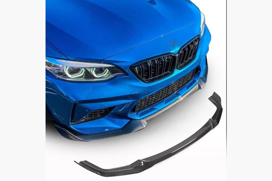 BMW 2-serien F22/F23 2014–2021 Frontläpp till främre stötfångaren Lip V3 (för F87 M2 Competition, kolfiber) Image