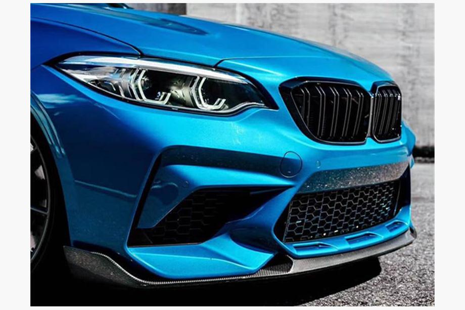 BMW 2-serien F22/F23 2014–2021 Frontläpp Lip V2 (för F87 M2 Competition, kolfiber) Foto 4