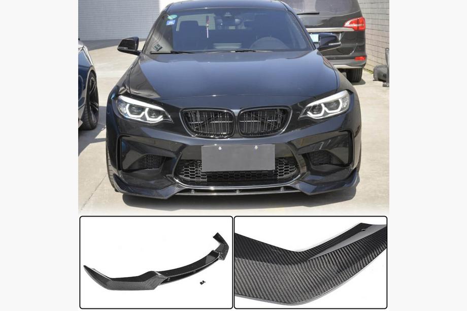 BMW 2-serien F22/F23 2014–2021 Frontläpp Lip V2 (för F87 M2, kolfiber) Image