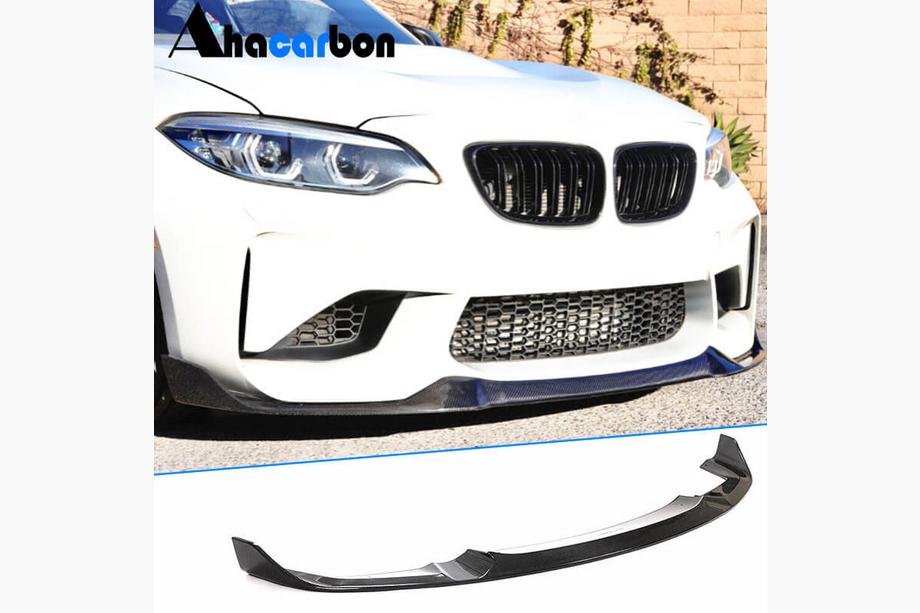 BMW 2-serien F22/F23 2014–2021 Frontläpp Lip V9 (för F87, kolfiber) Image