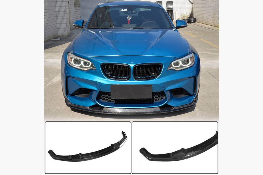 BMW 2-serien F22/F23 2014–2021 Frontläpp till främre stötfångare Lip V1 (för F87 M2, kolfiber) Image