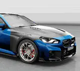 BMW 2-serie G42 2021– Frontläpp Lip V2 (för G87, kolfiber) foto 2