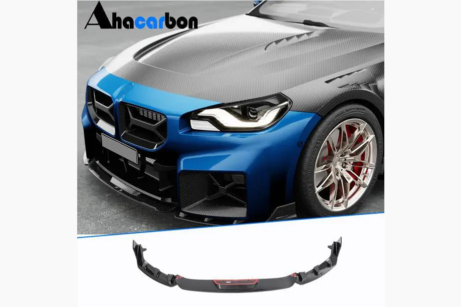BMW 2-serie G42 2021– Frontläpp Lip V2 (för G87, kolfiber) Image