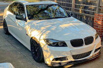 BMW 3-serie E90/E91 2005–2011 Frontläpp till främre stötfångare (för E90 M-Sport 2008-2011, kolfiber) foto 4