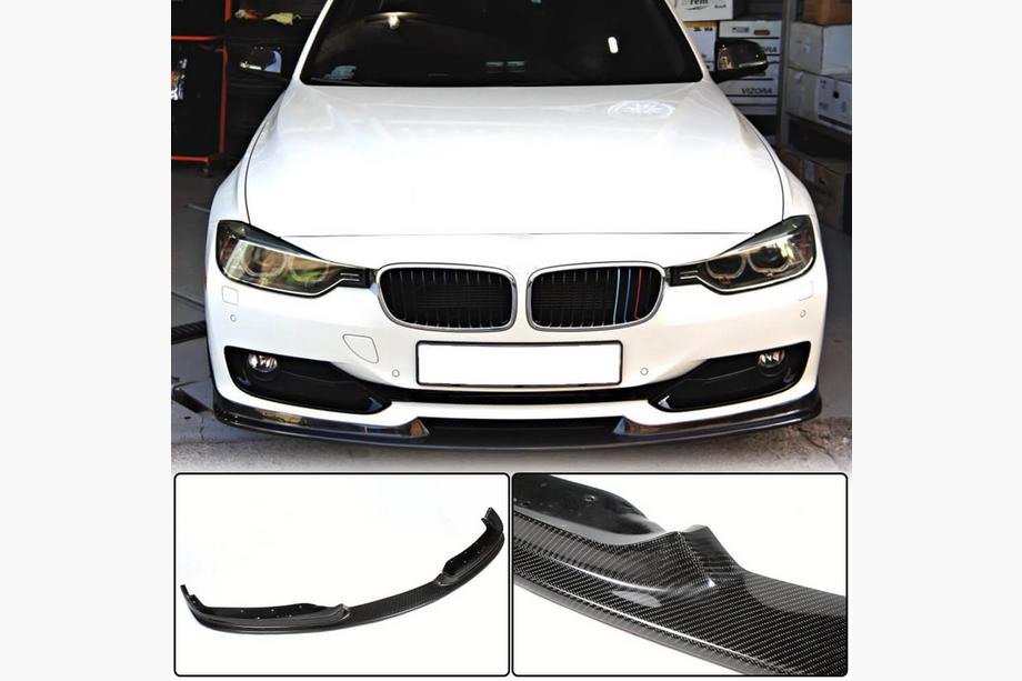 BMW 3-serien F30/F31 2012–2019 Frontspoilerläpp till främre stötfångare FRP V2 (2012-2015 Base) Image