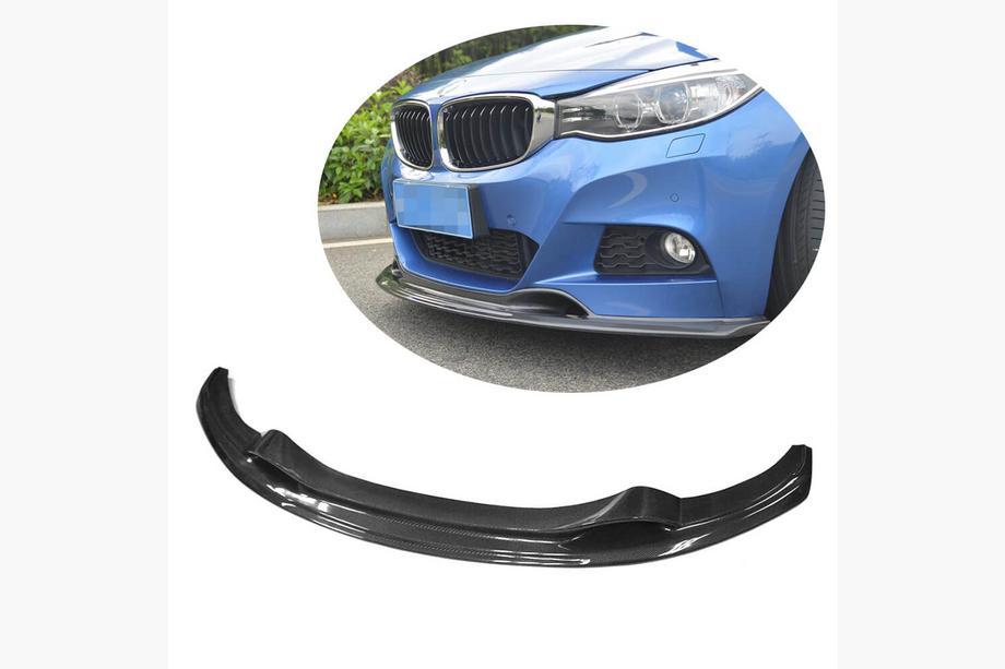 BMW 3-serie F34 2013–2020 Frontläpp till stötfångaren Lip V-Style (för M-Sport, kolfiber) Image
