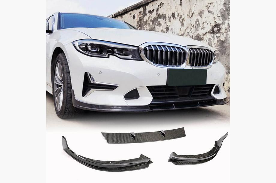 BMW 3-serien G20/G21 2018– Front bumperlip Lip V2 (för Base 2018-2022, kolfiber) Image