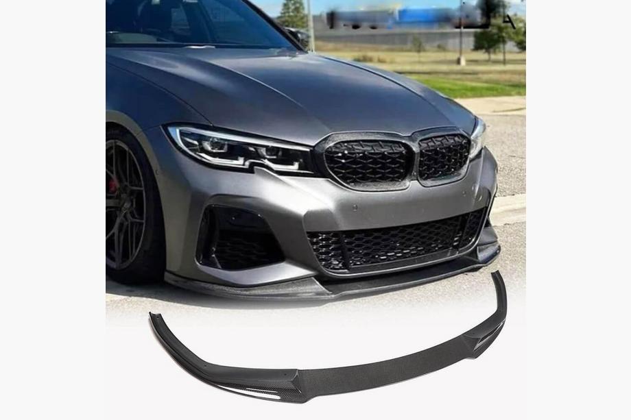 BMW 3-serien G20/G21 2018– Frontläpp Lip V5 (för M-Sport 2018-2022, kolfiber) Foto 1
