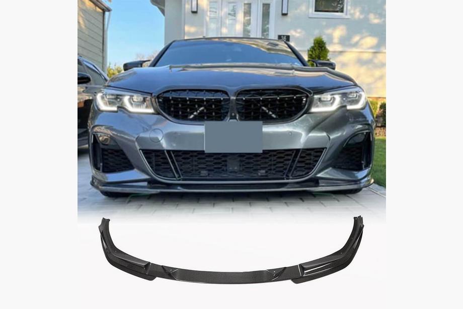 BMW 3-serien G20/G21 2018– Frontläpp till främre stötfångare Lip V7 (för M-Sport 2018-2022, kolfiber) Image