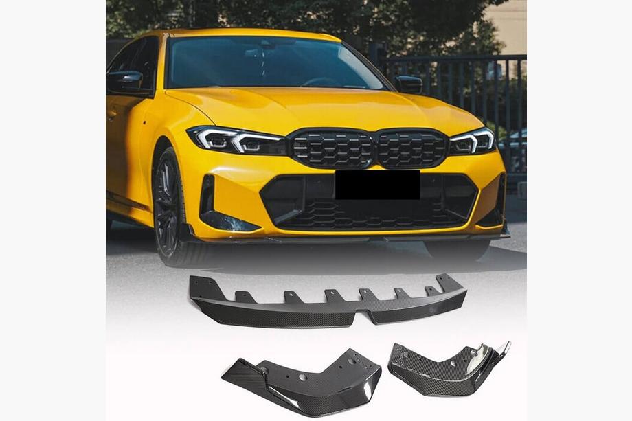 BMW 3-serien G20/G21 2018– Frontläpp Lip V3 (för M-Sport 2022+, kolfiber) Image