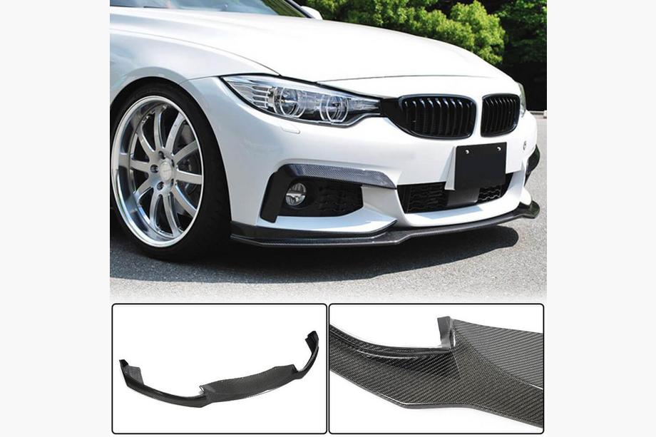 BMW 4-serie F32/F33/F36 2012–2020 Frontläpp till främre stötfångare Lip V1 (för M-Sport, kolfiber) Image