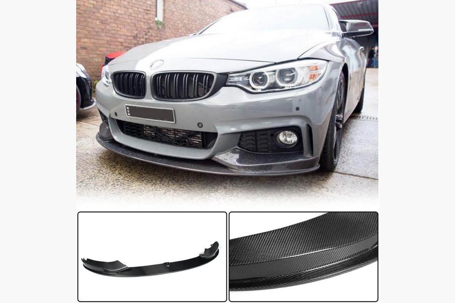 BMW 4-serie F32/F33/F36 2012–2020 Frontläpp V3 till främre stötfångare (för M-Sport, kolfiber) Image