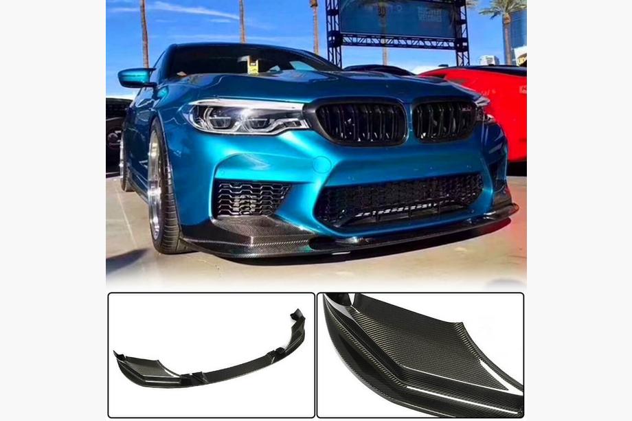 BMW 5-serien G30/G31 2017–2023 Frontläpp till stötfångare Lip V2 (för M5 F90 2017-2020, kolfiber) Image
